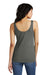 District DT154 Womens Perfect Blend CVC V-Neck Tank Top Heather Charcoal Grey Model Back