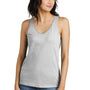 District Womens Perfect Blend CVC V-Neck Tank Top - Heather Light Grey