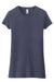 District DT155 Womens Fitted Perfect Tri Short Sleeve Crewneck T-Shirt Navy Blue Frost Flat Front