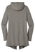 District DT156 Womens Perfect Tri Hooded Cardigan Sweater Grey Frost Flat Back