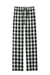 District DT1800 Mens Flannel Plaid Lounge Pants Black/White Buffalo Check Flat Front
