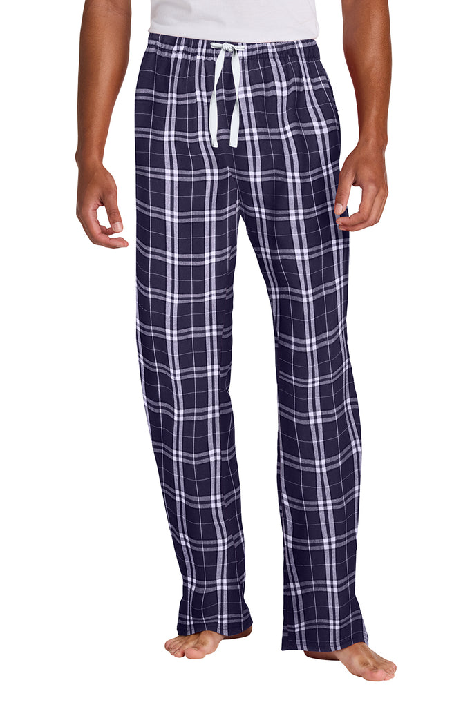 District DT1800 Mens Purple/White Flannel Plaid Lounge Pants