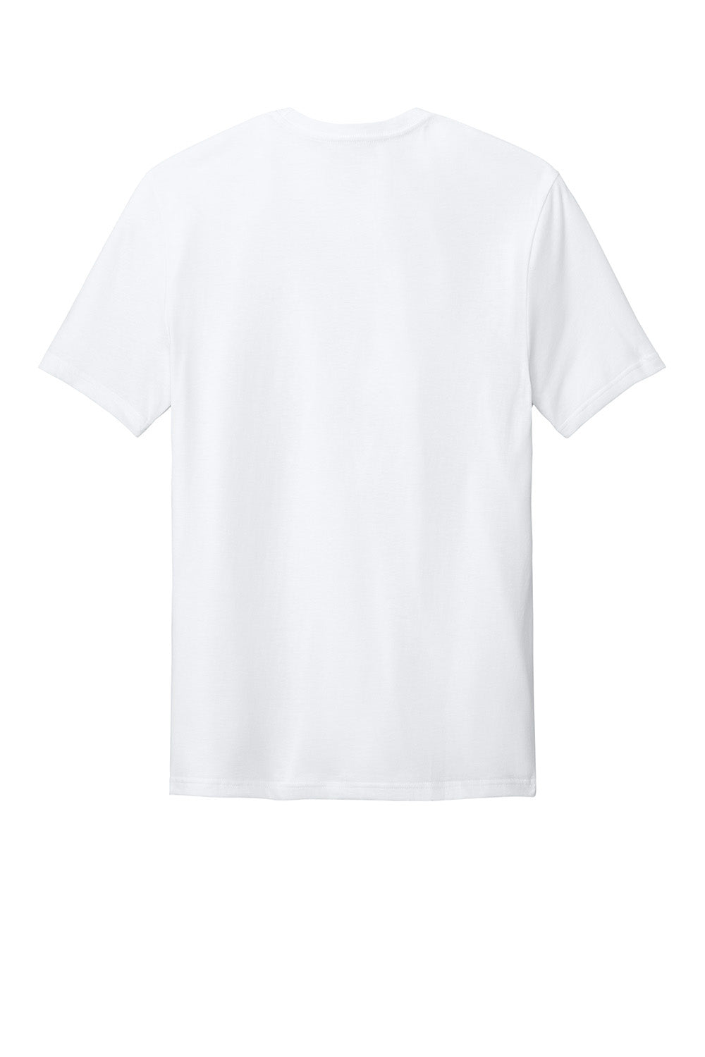 District DT184 Mens Perfect Weight CVC Short Sleeve Crewneck T-Shirt Bright White Flat Back