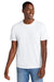 District DT184 Mens Perfect Weight CVC Short Sleeve Crewneck T-Shirt Bright White Model Front