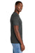 District DT184 Mens Perfect Weight CVC Short Sleeve Crewneck T-Shirt Charcoal Grey Model Side