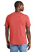 District DT184 Mens Perfect Weight CVC Short Sleeve Crewneck T-Shirt Heather Geranium Red Model Back