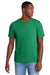 District DT184 Mens Perfect Weight CVC Short Sleeve Crewneck T-Shirt Heather Meadow Green Model Front