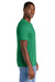 District DT184 Mens Perfect Weight CVC Short Sleeve Crewneck T-Shirt Heather Meadow Green Model Side