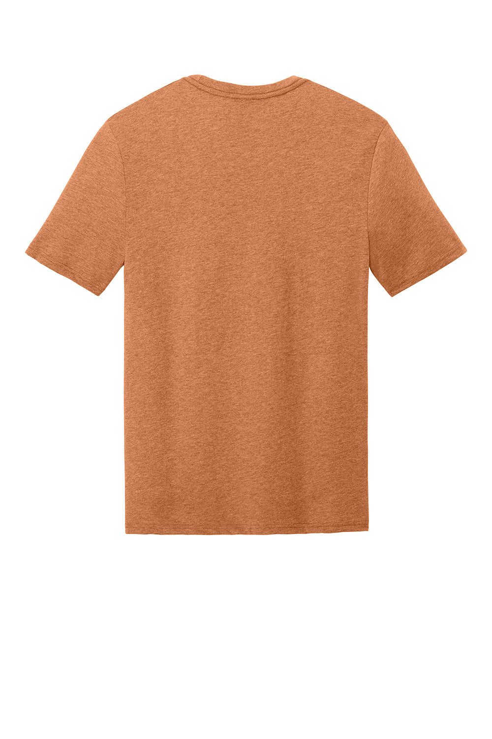 District DT184 Mens Perfect Weight CVC Short Sleeve Crewneck T-Shirt Heather Sienna Flat Back