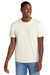 District DT184 Mens Perfect Weight CVC Short Sleeve Crewneck T-Shirt White Onyx Model Front