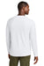 District DT185 Mens Perfect Weight CVC Long Sleeve Crewneck T-Shirt Bright White Model Back