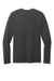 District DT185 Mens Perfect Weight CVC Long Sleeve Crewneck T-Shirt Charcoal Grey Flat Back