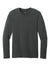 District DT185 Mens Perfect Weight CVC Long Sleeve Crewneck T-Shirt Charcoal Grey Flat Front