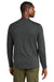 District DT185 Mens Perfect Weight CVC Long Sleeve Crewneck T-Shirt Charcoal Grey Model Back