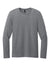 District DT185 Mens Perfect Weight CVC Long Sleeve Crewneck T-Shirt Heather Graphite Grey Flat Front