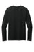 District DT185 Mens Perfect Weight CVC Long Sleeve Crewneck T-Shirt Jet Black Flat Back