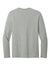 District DT185 Mens Perfect Weight CVC Long Sleeve Crewneck T-Shirt Heather Light Grey Flat Back