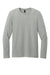 District DT185 Mens Perfect Weight CVC Long Sleeve Crewneck T-Shirt Heather Light Grey Flat Front