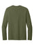 District DT185 Mens Perfect Weight CVC Long Sleeve Crewneck T-Shirt Heather Military Green Flat Back