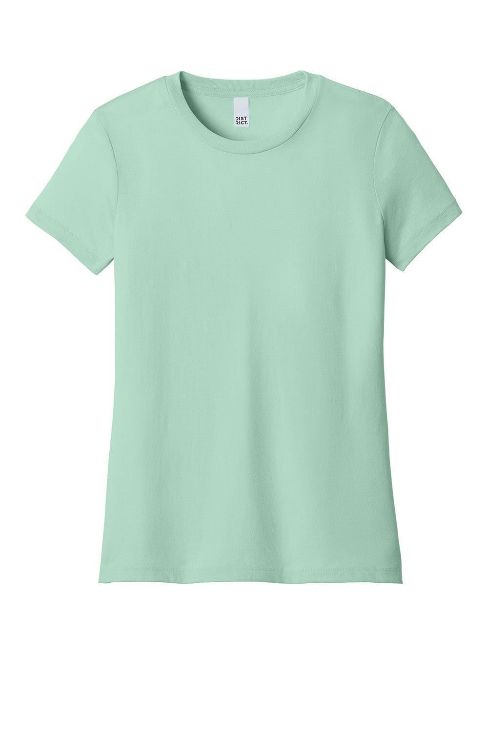 District DT188 Womens Perfect Weight CVC Short Sleeve Crewneck T-Shirt Frosted Mint Green Flat Front