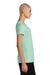 District DT188 Womens Perfect Weight CVC Short Sleeve Crewneck T-Shirt Frosted Mint Green Model Side