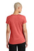 District DT188 Womens Perfect Weight CVC Short Sleeve Crewneck T-Shirt Heather Geranium Red Model Back