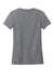 District DT188 Womens Perfect Weight CVC Short Sleeve Crewneck T-Shirt Heather Graphite Grey Flat Back