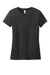 District DT188 Womens Perfect Weight CVC Short Sleeve Crewneck T-Shirt Heather Jet Black Flat Front