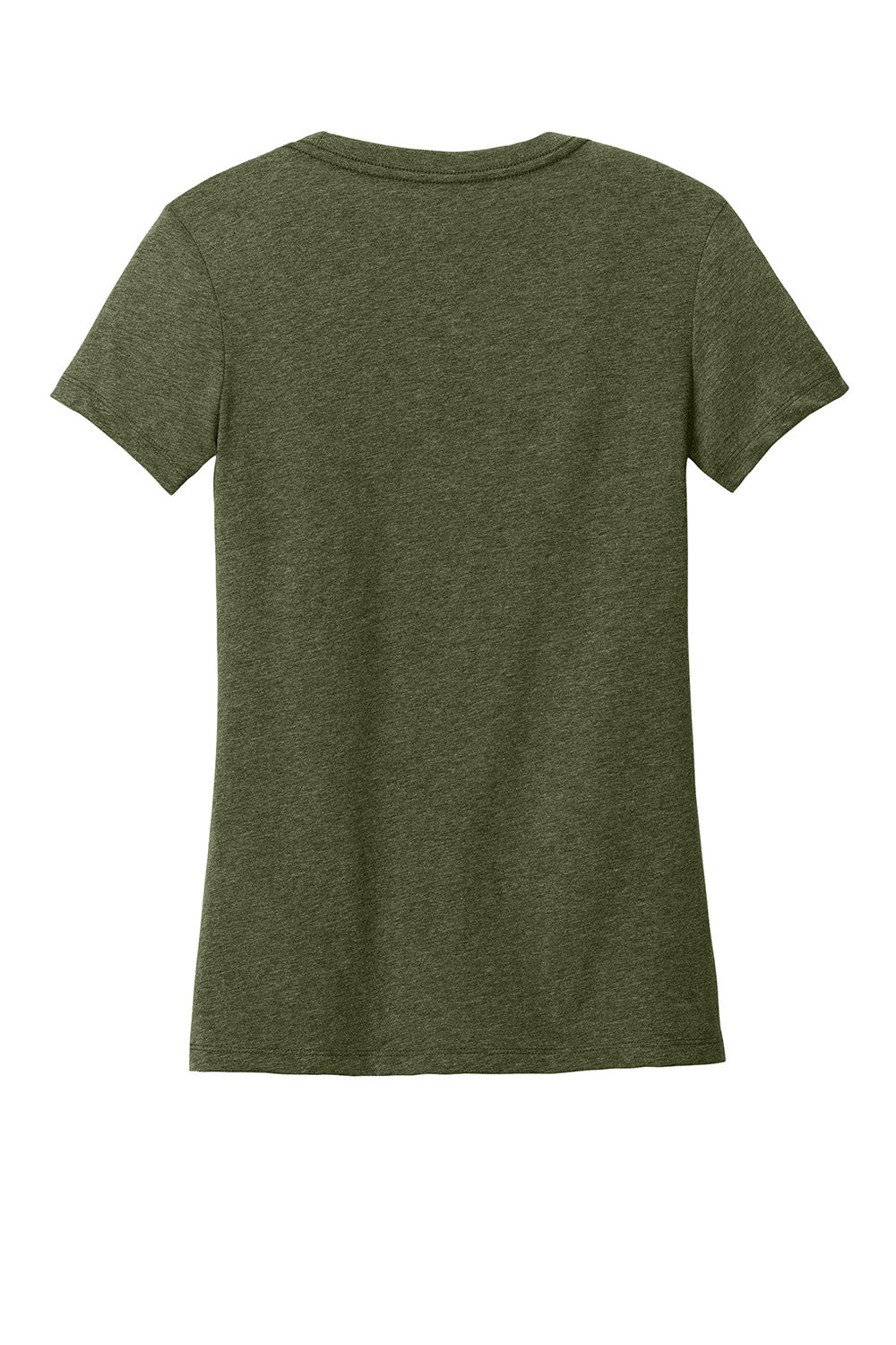 District DT188 Womens Perfect Weight CVC Short Sleeve Crewneck T-Shirt Heather Military Green Flat Back