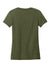 District DT188 Womens Perfect Weight CVC Short Sleeve Crewneck T-Shirt Heather Military Green Flat Back