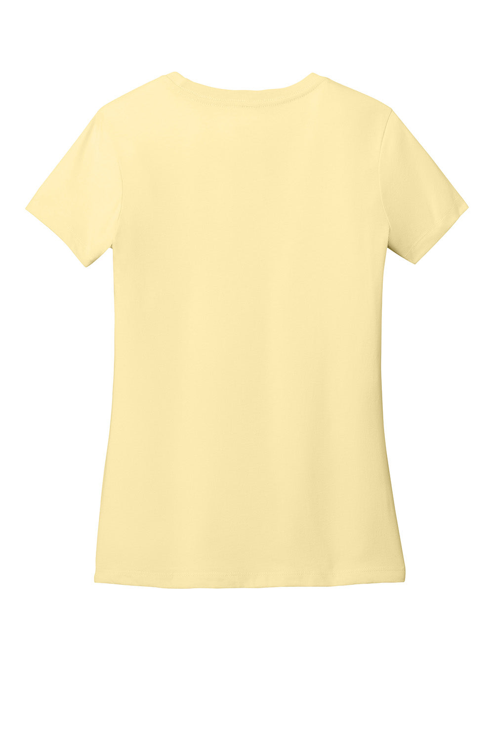 District DT188 Womens Perfect Weight CVC Short Sleeve Crewneck T-Shirt Soft Yellow Flat Back