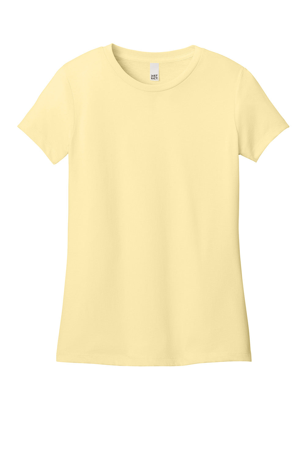 District DT188 Womens Perfect Weight CVC Short Sleeve Crewneck T-Shirt Soft Yellow Flat Front