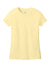 District DT188 Womens Perfect Weight CVC Short Sleeve Crewneck T-Shirt Soft Yellow Flat Front