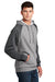 District DT196 Mens Fleece Hooded Sweatshirt Hoodie w/ Pouch Pocket Heather Grey/Grey Model 3q