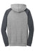 District DT196 Mens Fleece Hooded Sweatshirt Hoodie w/ Pouch Pocket Heather Grey/Grey Flat Back