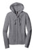 District DT2100 Womens Full Zip Hooded Sweatshirt Hoodie w/ Pockets Heather Dark Grey Flat Front
