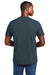 District DT2101 Mens District Wash Short Sleeve Crewneck T-Shirt Deep Steel Blue Model Back