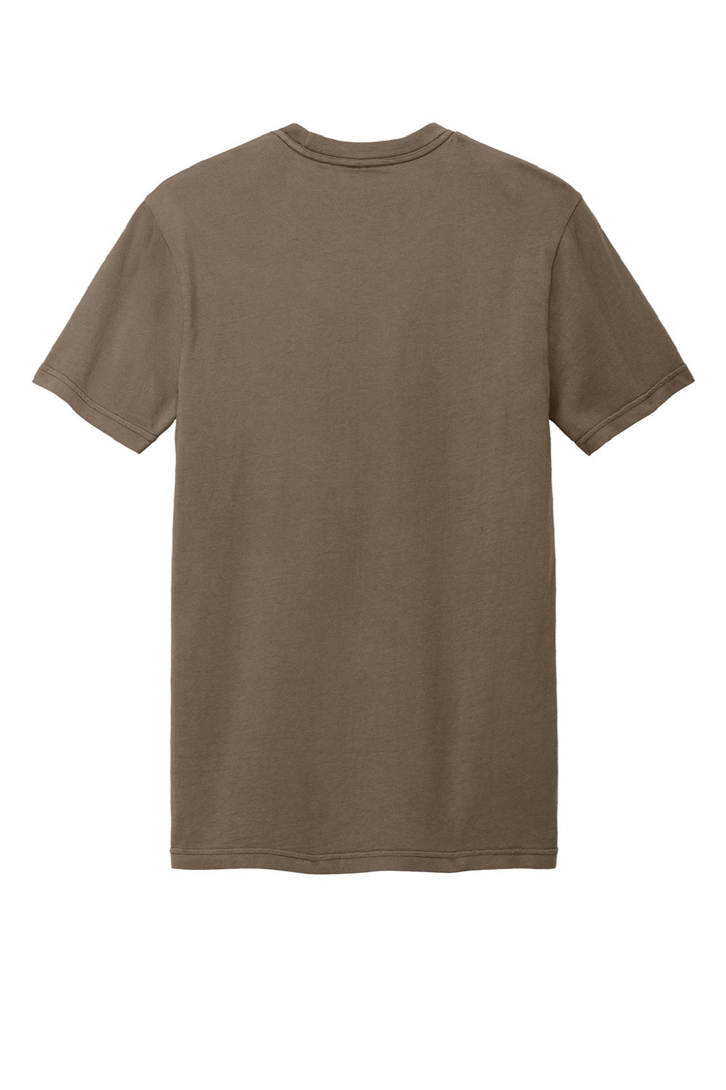 District DT2101 Mens District Wash Short Sleeve Crewneck T-Shirt Mushroom Brown Flat Back