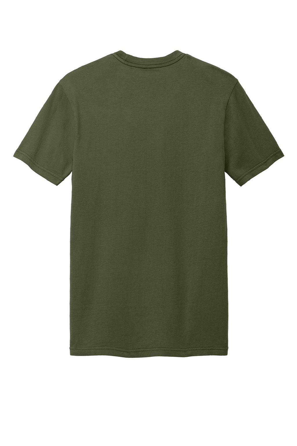 District DT2101 Mens District Wash Short Sleeve Crewneck T-Shirt Olive Drab Green Flat Back