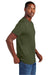 District DT2101 Mens District Wash Short Sleeve Crewneck T-Shirt Olive Drab Green Model Side
