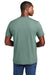 District DT2101 Mens District Wash Short Sleeve Crewneck T-Shirt Sage Green Model Back
