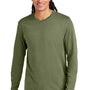 District Mens District Wash Long Sleeve Crewneck T-Shirt - Olive Drab Green