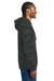 District DT2200C Mens Camo Fleece Hooded Sweatshirt Hoodie w/ Pouch Pocket Black Model Side