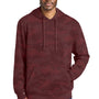 District Mens Camo Fleece Hooded Sweatshirt Hoodie w/ Pouch Pocket - Bordeaux Red - NEW