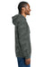 District DT2200C Mens Camo Fleece Hooded Sweatshirt Hoodie w/ Pouch Pocket Graphite Grey Model Side