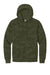 District DT2200C Mens Camo Fleece Hooded Sweatshirt Hoodie w/ Pouch Pocket Olive Drab Green Flat Front