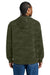 District DT2200C Mens Camo Fleece Hooded Sweatshirt Hoodie w/ Pouch Pocket Olive Drab Green Model Back