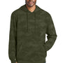 District Mens Camo Fleece Hooded Sweatshirt Hoodie w/ Pouch Pocket - Olive Drab Green - NEW