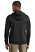 District DT2200 Mens District Wash Fleece Hooded Sweatshirt Hoodie w/ Pouch Pocket Black Model Back