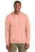 District DT2200 Mens District Wash Fleece Hooded Sweatshirt Hoodie w/ Pouch Pocket Cactus Rose Pink Model Front